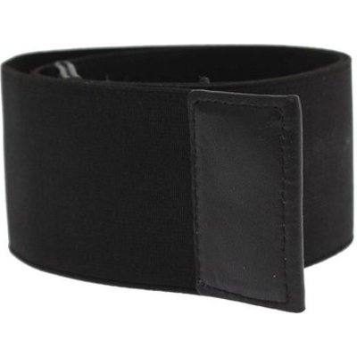 D G  Black Stretch Leather Waist Belt  women's Belt in multicolour