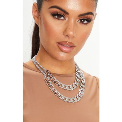 Silver Double Chain Necklace