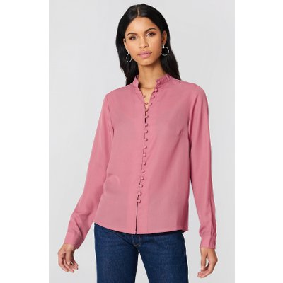 Rut&Circle Wilma Button Blouse - Pink