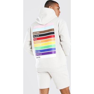 Mens Beige Pride Love is for Everyone Oversized Hoodie, Beige