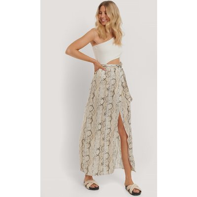 Nadine x NA-KD Maxi Satin Skirt - Multicolor