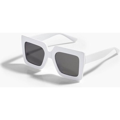 Womens Chunky Square Frame Glasses - White - One Size, White