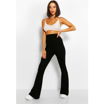 Jersey High Waisted Flares, Black