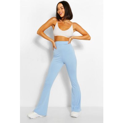 Jersey High Waisted Flares, Blue