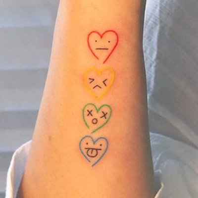 Heart & Weather Waterproof Temporary Tattoo As Shown As Figure - One Size