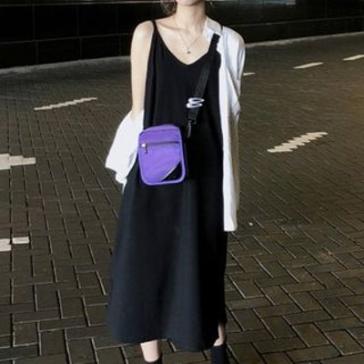 V-Neck Midi Tank Dress