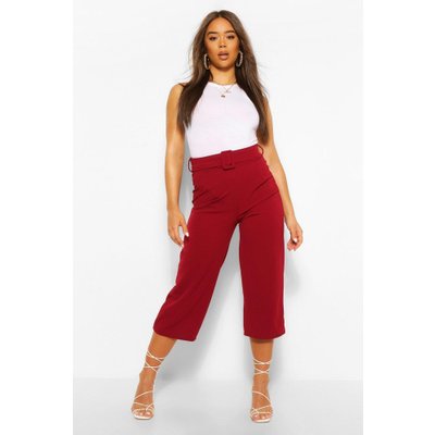 Womens Self Belt Culottes - Red - 12, Red