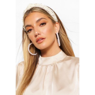 Womens Lace Star Twist Knot Headband - White - One Size, White