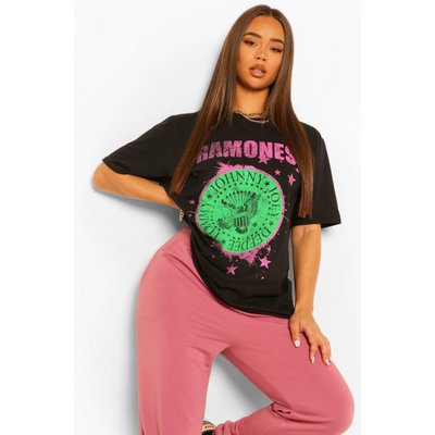 Womens Ramones Licenced T-Shirt - Black - S, Black