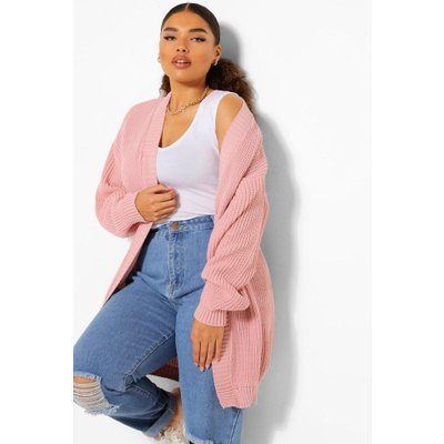 Womens Plus Edge To Edge Cardigan - Pink - 22, Pink