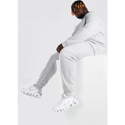 Mens Grey Plus Size Basic jumper Tracksuit, Grey