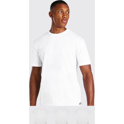 Mens White 3 Pack MAN Dash Lounge T-Shirt, White