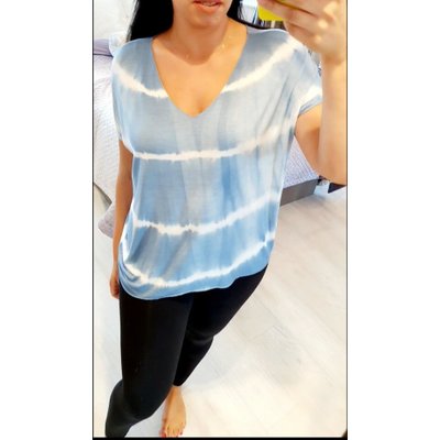 Kimelda Oversized Super Lightweight Jersey Tie Dye T-shirt - Denim