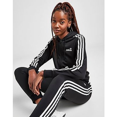 adidas Originals chaqueta con capucha Essential 3-Stripes Linear Poly, Black