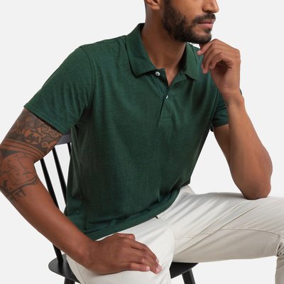 Cotton Mix Polo Shirt with Short Sleeves