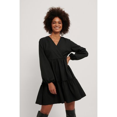 Trendyol Gathered Mini Dress - Black