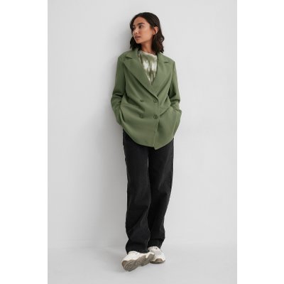 Matiamu By Sofia x NA-KD Oversized Double Button Blazer - Green