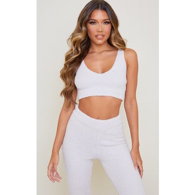 Grey Premium Fluffy Knitted Bralet