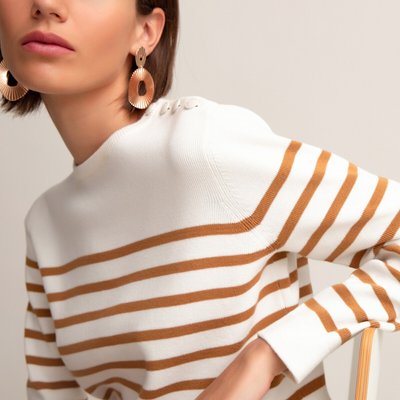 Organic Cotton Jumper in Breton Stripe