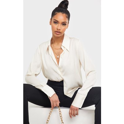 Cream Satin Shirt