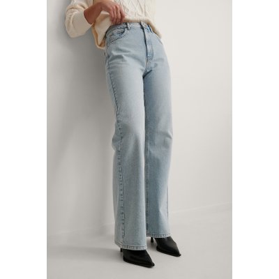 NA-KD Trend Relaxed Full Length Jeans - Blue