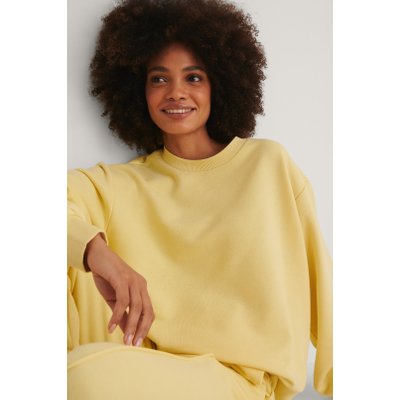 NA-KD Basic Organic Basic Sweater - Yellow