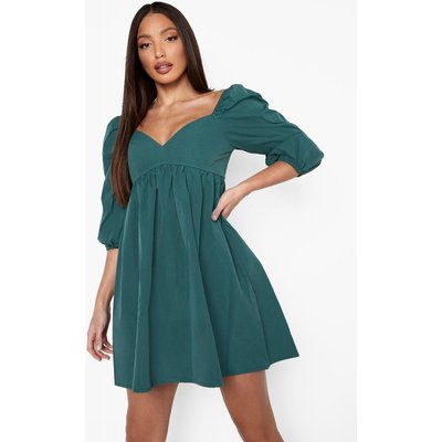 Womens Tall Woven Structured Smock Dress - Green - 6, Green