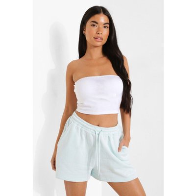 Womens Petite Basic Longline Bandeau Top - White - 8, White