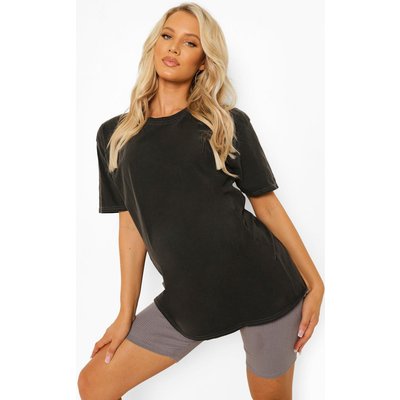 Womens Maternity Oversized Washed T-Shirt - Grey - 14, Grey