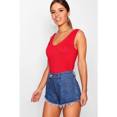 Womens Petite Basic Vest - Red - 10, Red