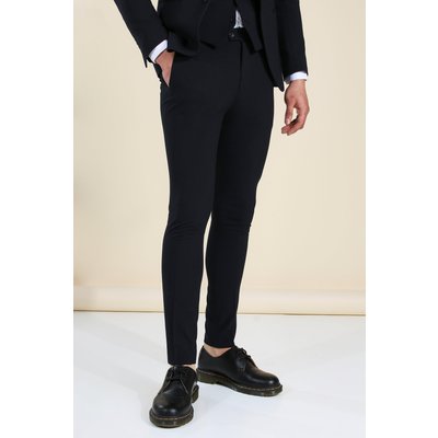 Mens Super Skinny Navy Suit Trousers, Navy