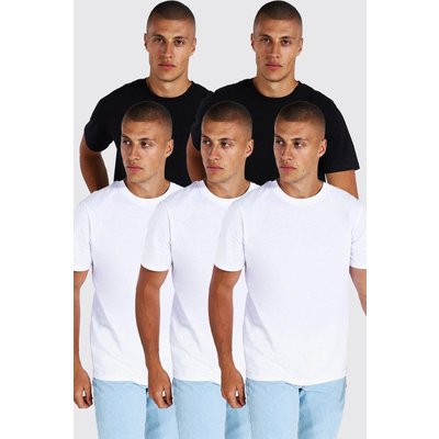 Mens Multi 5 Pack Basic Crew Neck T-shirt, Multi