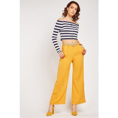 Belted Wide Leg Trousers