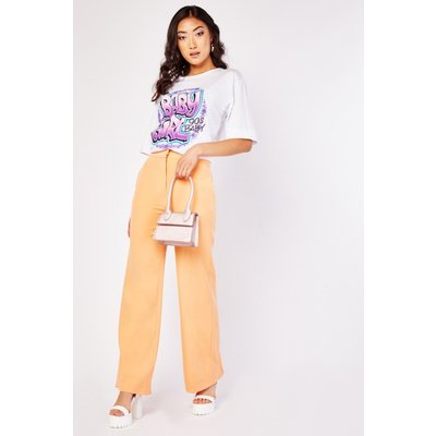 Slit Back Straight Fit Trousers