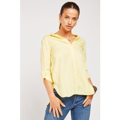 Decorative Welt Pocket Front Shirt