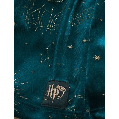 M&S Girls Harry Potter™ Velvet Glitter Dress (2-16 Yrs) - 7-8 Y - Green, Green