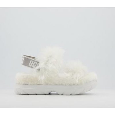 UGG Fluff Sugar Sustainable Sandals WHITE,Weiß