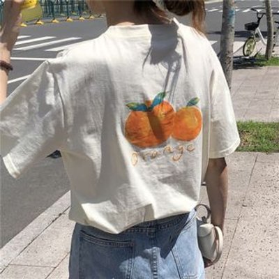 Short-Sleeve Fruit Print T-Shirt