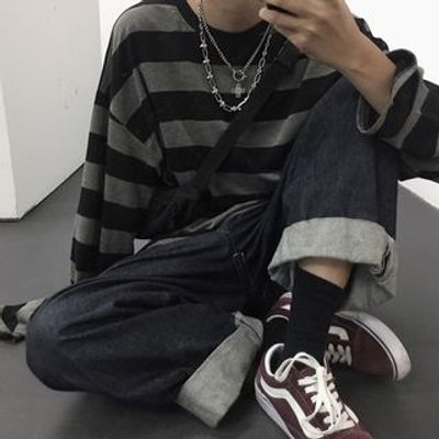 Long-Sleeve Striped T-Shirt