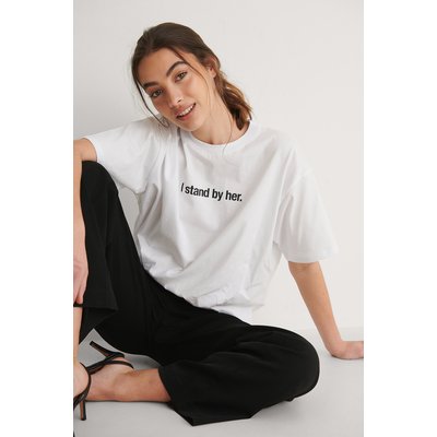 NA-KD Trend I Stand By Her Tee - White