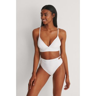 NA-KD Swimwear Recycled Knot Detail Bikini Bottom - White