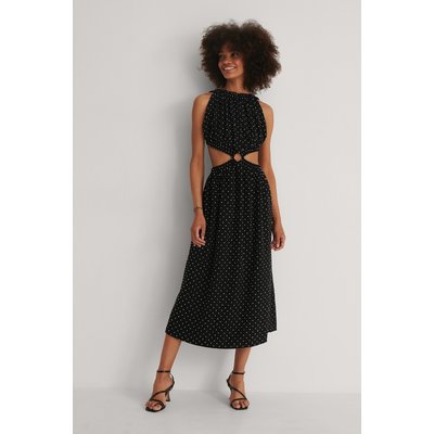 NA-KD Trend Open Back Midi Dress - Dotted