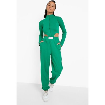 Womens Thick Rib Oversized Jogger - Green - 6, Green