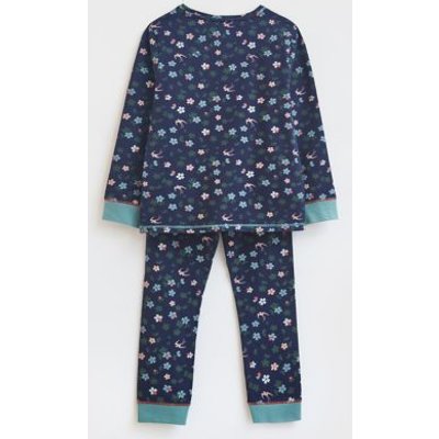 White Stuff Girls Cotton Rich Ditsy Floral Pyjamas (3-10 Yrs) - 3-4 Y - Dark Blue Mix, Dark Blue Mix