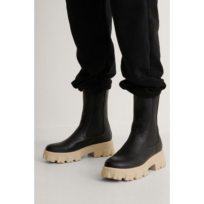 NA-KD Shoes Elastic Profile Boots - Black