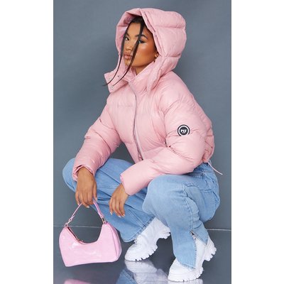 PrettyLittleThingPink Hooded Panel Puffer