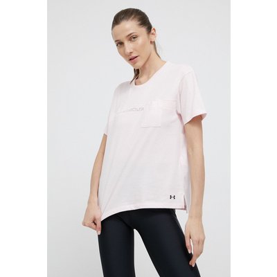 Under Armour T-shirt damski kolor różowy