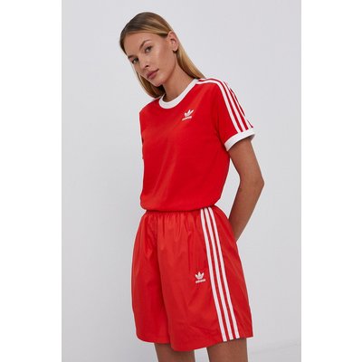 adidas Originals T-shirt bawełniany kolor czerwony