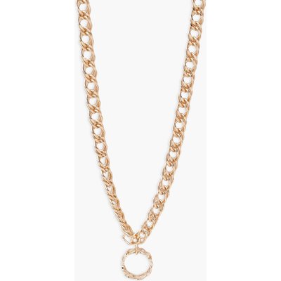 Womens Chunky Chain Circle Necklace - Gold - One Size, Gold