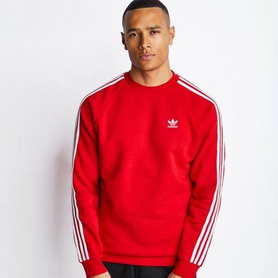 adidas Adicolor Crew Neck - Men Sweatshirts - Red - 70% Cotton, 30% Polyester - Size M - Foot Locker